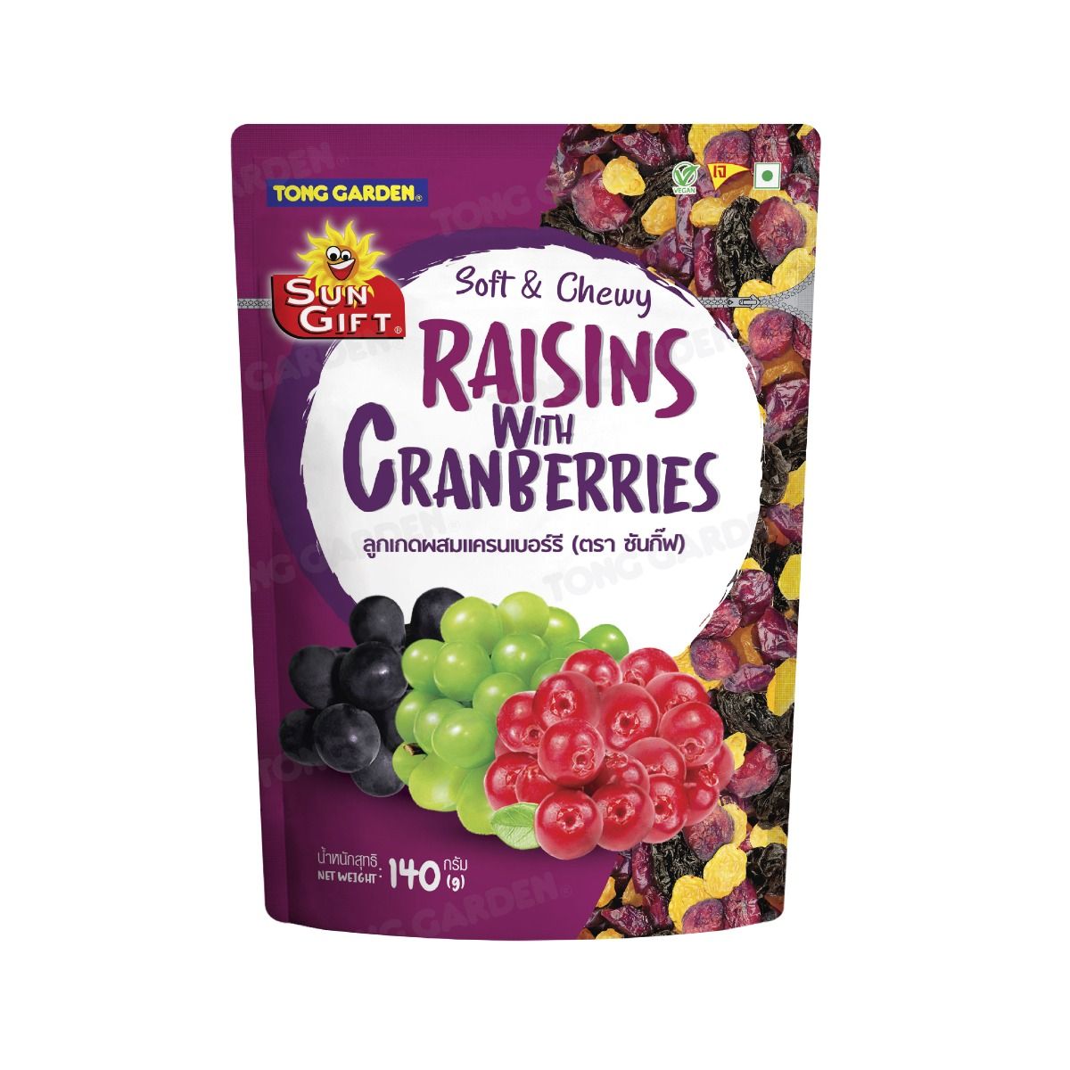 Sun Gift Raisins With Cranberries 140g